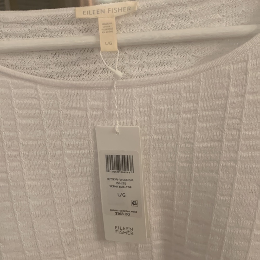 NWT EILEEN FISHER LINEN/COTTON BOXY TOP - Picture 2 of 9